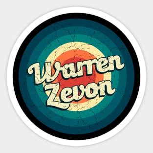 Graphic Warren Name Retro Vintage Circle Sticker